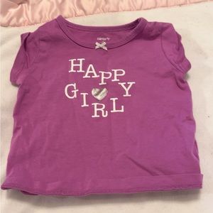 Carters baby girl tee. 3-6 months